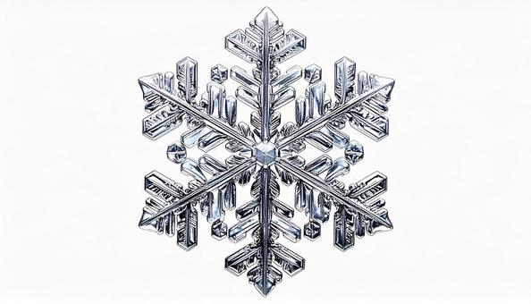 六角形の雪の結晶 銀色 デザイン素材 六角形の雪の結晶 銀色 デザイン素材の写真