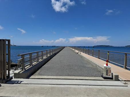 日本一長い桟橋、館山夕日桟橋 日本一長い桟橋、館山夕日桟橋の写真