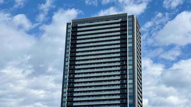 青空とビル 青空とビル ビル,企業,ガラスの写真素材