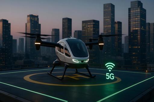 空中タクシー発着の写真