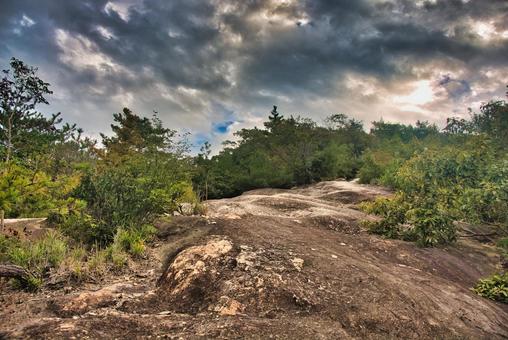 高御位山 播磨平野,山岳,平野の写真素材