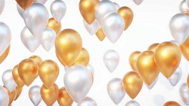 Lots of gold and white balloons, JPG Lots of gold and white balloons, balloon, gold, white, JPG