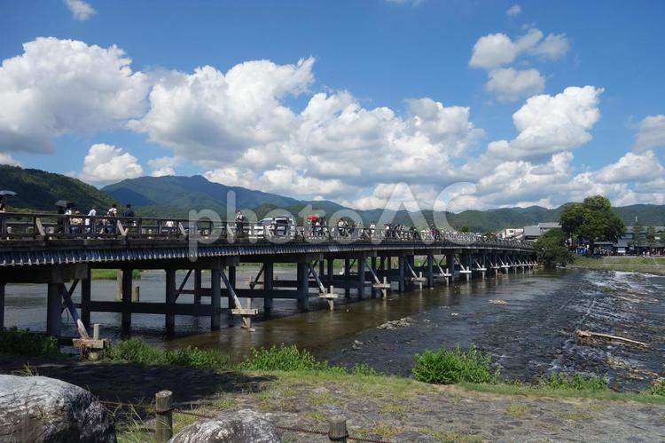 京都　嵐山　渡月橋 渡月橋,京都,嵐山の写真素材