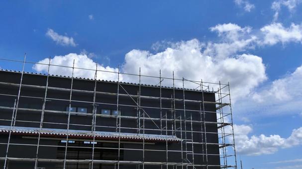 建造中の建物の写真
