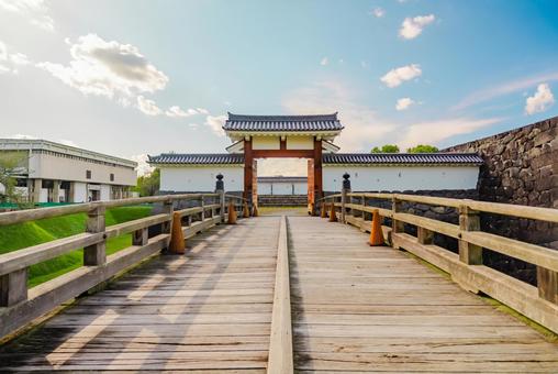 【山形】山形駅の周辺 山形城跡 山形城跡,山形,城跡の写真素材