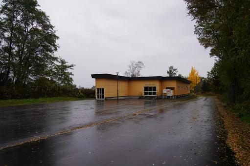 南美唄駅跡 南美唄,美唄,福祉会館の写真素材