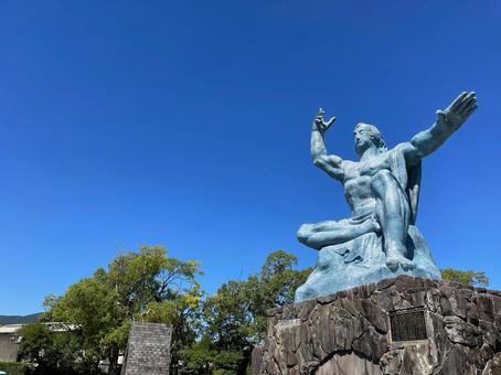 長崎平和祈念像 平和祈念像,平和公園,長崎の写真素材