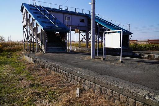 室蘭本線 志文駅 志文駅,室蘭本線,万字線の写真素材
