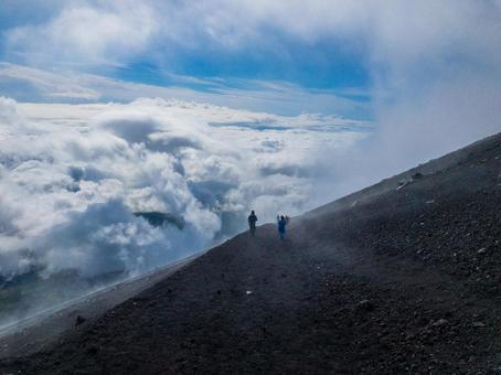 富士山の雲海 富士山の雲海の写真