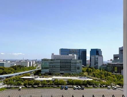 お台場周辺の街並み お台場周辺の街並み 東京都,青海,駐車場の写真素材