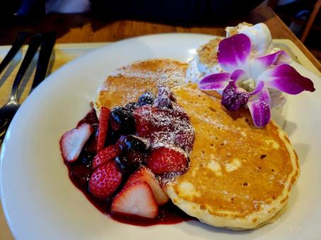 ハワイアンパンケーキ ハワイアンパンケーキ ハワイ,ハワイアン,パンケーキの写真素材