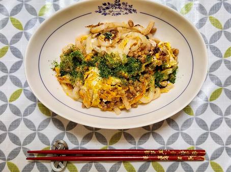 納豆と玉子の炒飯A 納豆と玉子の炒飯A 納豆,炒飯,ご飯の写真素材
