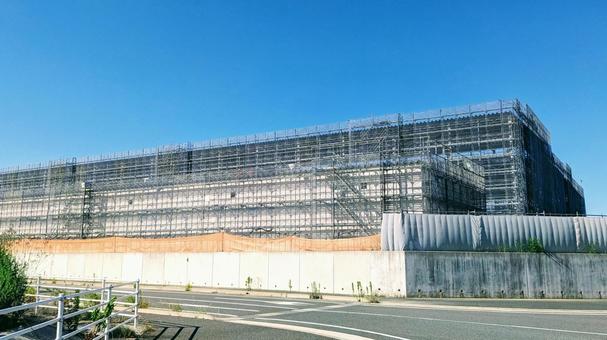 建築中の大型施設 建築中の大型施設 大型施設,中規模,施設の写真素材