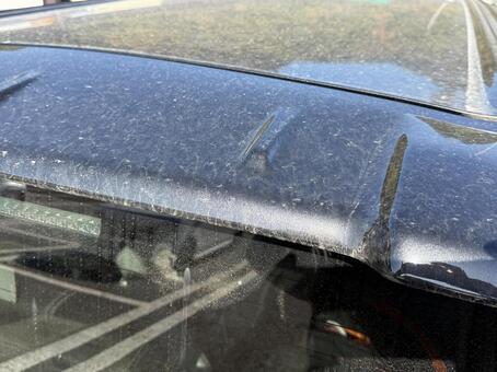 車に付着した黄砂のイメージ02 黄砂,砂埃,汚れの写真素材