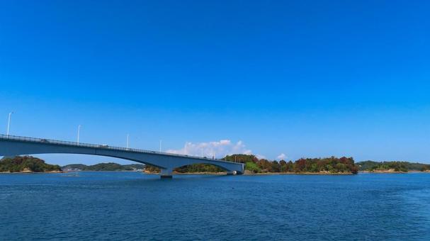 天草4号橋　前島橋と上天草の海 天草4号橋,前島橋,上天草の写真素材