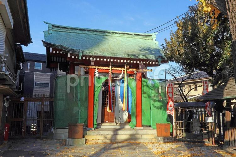 白幡八幡神社（足立） 白幡八幡神社,千住（寿）七福神,毘沙門天の写真素材
