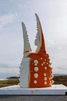 カニの爪のオブジェ カニの爪,紋別市,北海道の写真素材