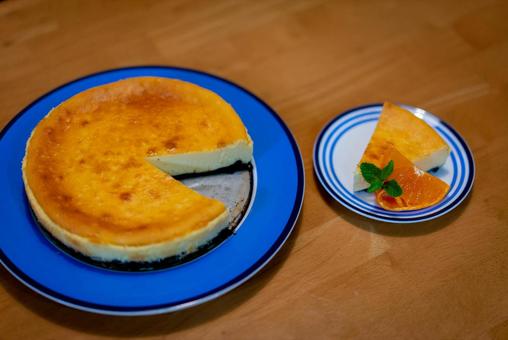 焼きたてベイクドチーズケーキ チーズケーキ,ベイクドチーズケーキ,ケーキの写真素材