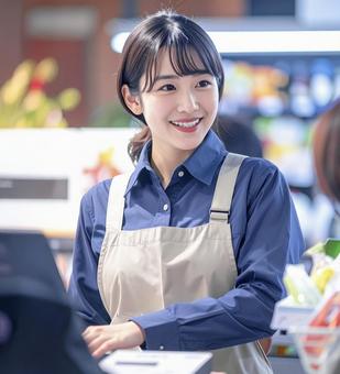 主婦レジ・パート・アルバイト 店員 秋冬 主婦レジ・パート・アルバイト 店員 秋冬の写真