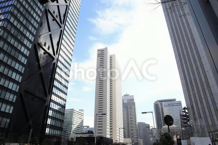 新宿　街並み ビル群,新宿,街並みの写真素材