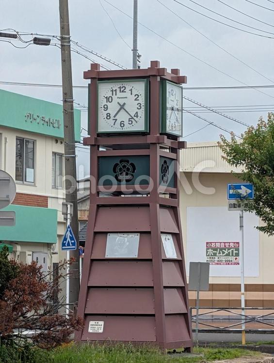 時計 時計,時計台,町の風景の写真素材