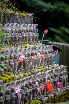 狸谷山不動院の地蔵 地蔵,寺,落ち着くの写真素材