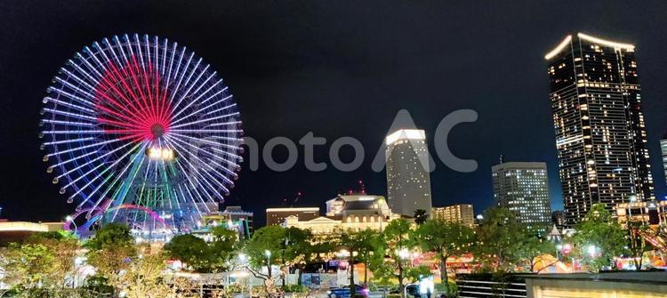 みなとみらい夜景 みなとみらい,夜景,イルミネーションの写真素材