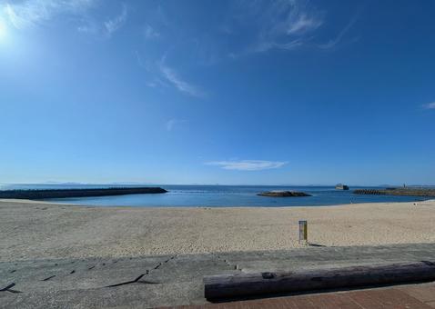 道の駅ふたみシーサイド公園海水浴場 道の駅ふたみシーサイド公園海水浴場 道の駅,海水浴場,砂浜の写真素材