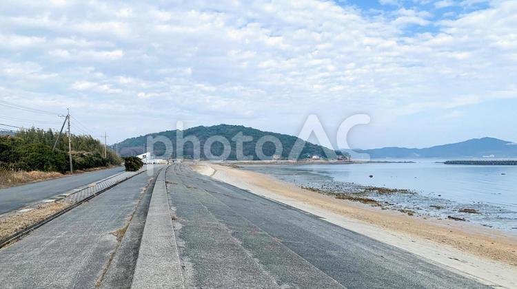 美濃ケ浜海浜公園の海辺風景 美濃ケ浜,海浜公園,海の写真素材