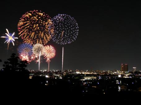 2025高崎花火大会3 2025高崎花火大会3 花火,夏,夜景の写真素材