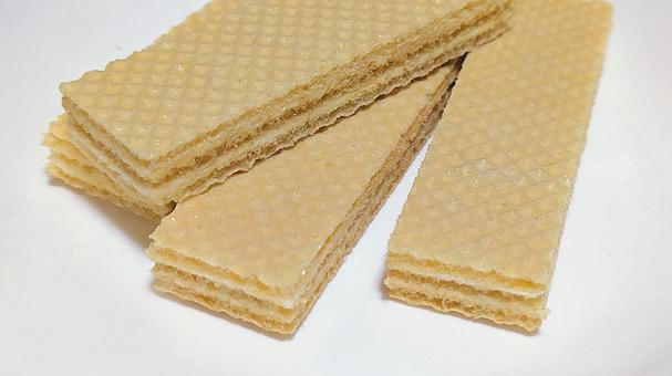 お菓子-72 お菓子-72 ウエハース,バニラ味,バニラの写真素材