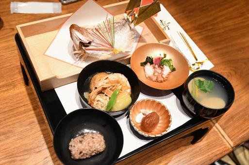 お食い初め膳 お食い初め膳 お食い初め,お祝い,鯛の写真素材