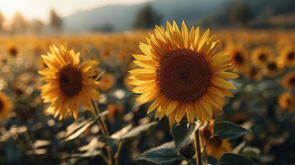 太陽に向かう希望の花々 太陽に向かう希望の花々の写真