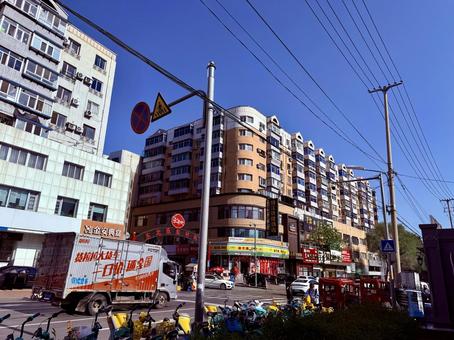 瀋陽の下町 旅,中国,瀋陽の写真素材