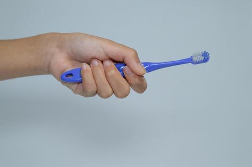 歯ブラシを持つ手 歯ブラシ,手,歯磨きの写真素材