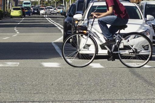 照片, 自行車, 路口, 學生, 