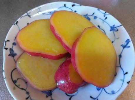 さつまいものレモン煮 さつまいも,レモン煮,食べ物の写真素材