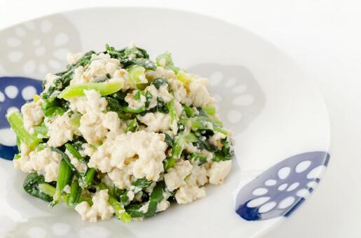 ホウレン草の白和えごま風味 ほうれん草と豆腐の白和え,白和え,ごま風味の写真素材