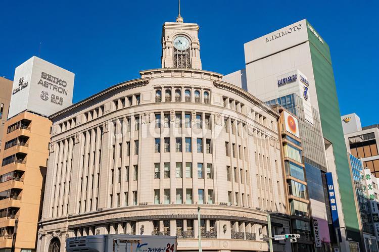 東京　銀座の風景 東京,東京都,中央区の写真素材
