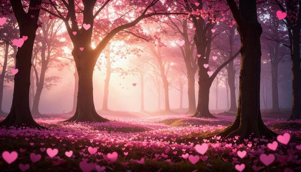 ガーリーな森林の風景02の写真