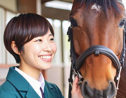 午年フォト・馬と彼女 午年フォト・馬と彼女の写真