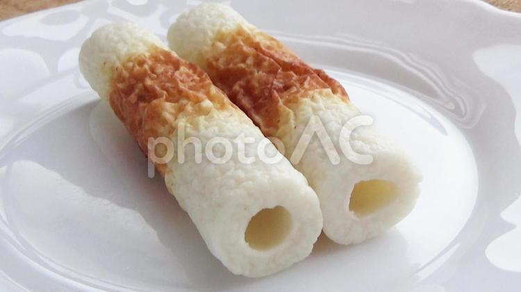 ちくわ２本 竹輪,食べ物,食材の写真素材