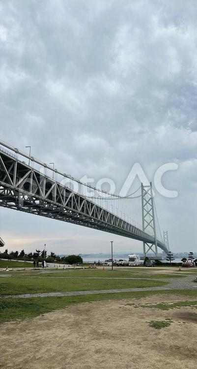 明石海峡大橋 明石海峡大橋,大橋,橋の写真素材
