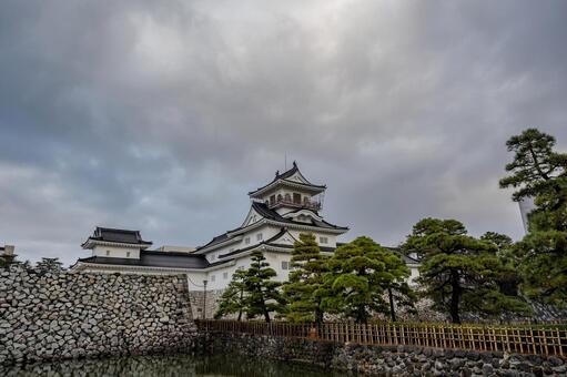 冬の富山城周辺散歩 富山城,castle,城の写真素材