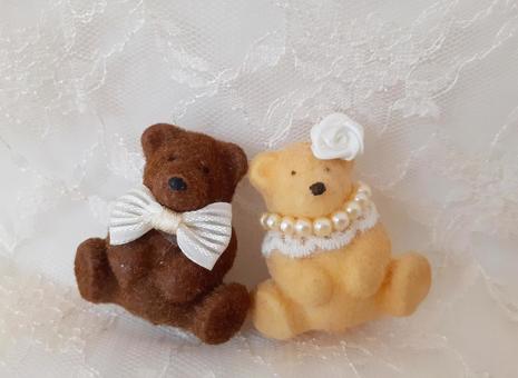 可愛いウェディングベア4 ウェディングベア,クマ,マスコットの写真素材