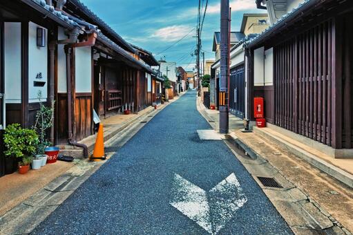 ならまちの歴史的な街並み ならまち,奈良,日本の写真素材