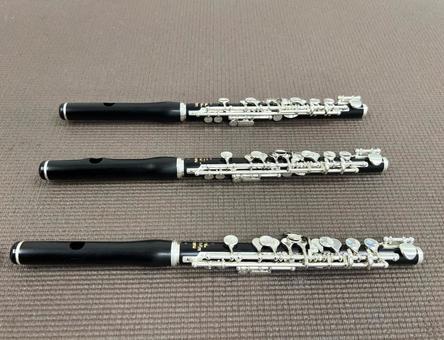 ピッコロ３本 ピッコロ,管楽器,木管楽器の写真素材