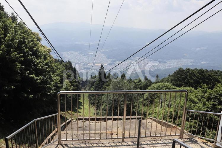 比叡山　ロープウェイ　駅から見た景色 滋賀県,比叡山,叡山ロープウェイの写真素材