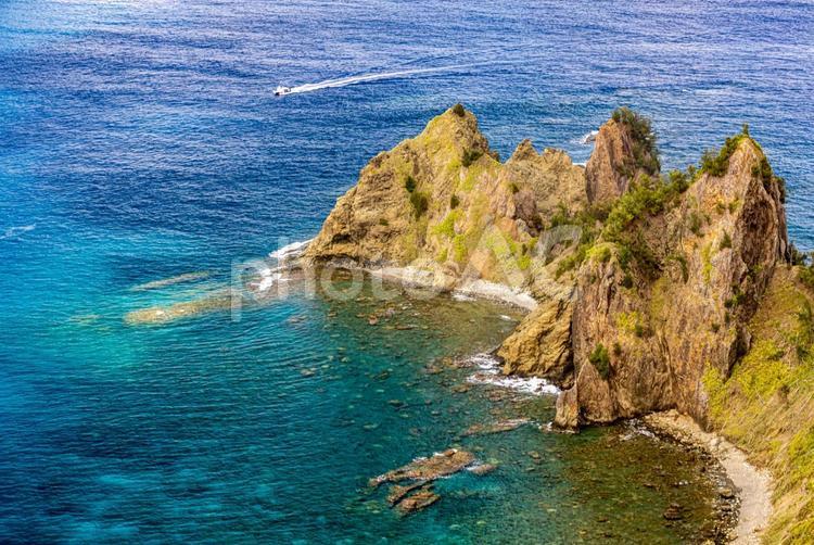 小笠原諸島・父島　長崎展望台から望む絶景　 父島,小笠原諸島,長崎展望台の写真素材