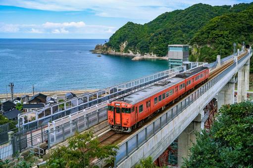 あまるべ(兵庫県香美町) あまるべ(兵庫県香美町) 餘部,あまるべ,餘部駅の写真素材